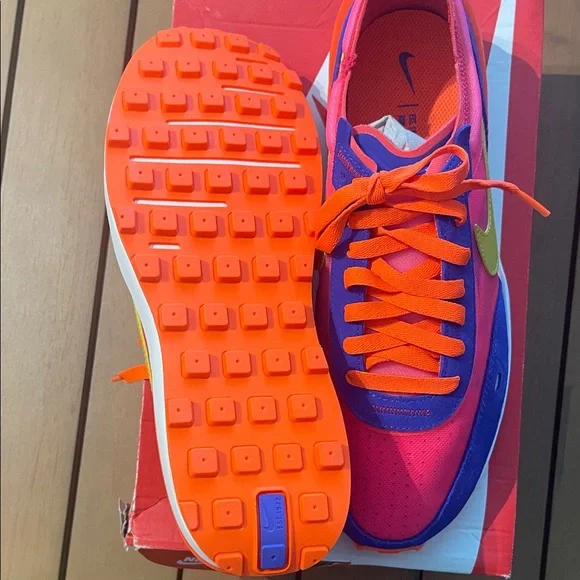 Nike Women's Pink and Purple Sneakers - Picture 2 of 4